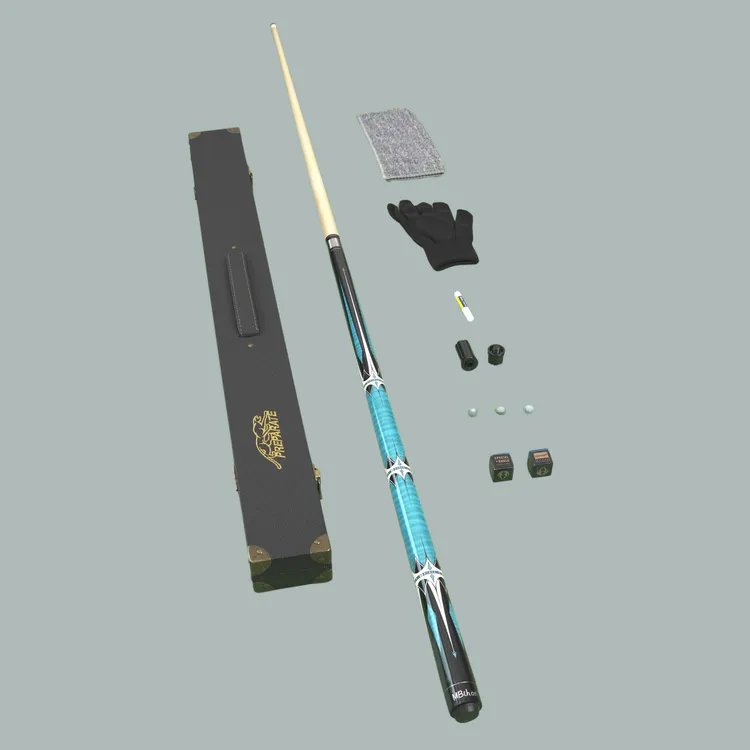 美洲豹魔法蓝剑同款分体手工桌球杆九球大头黑八中头枫木台球杆