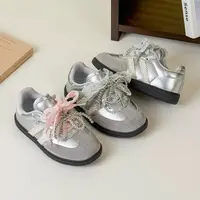 女童2025秋季新款软底防滑运动鞋蕾丝水钻德迅3625