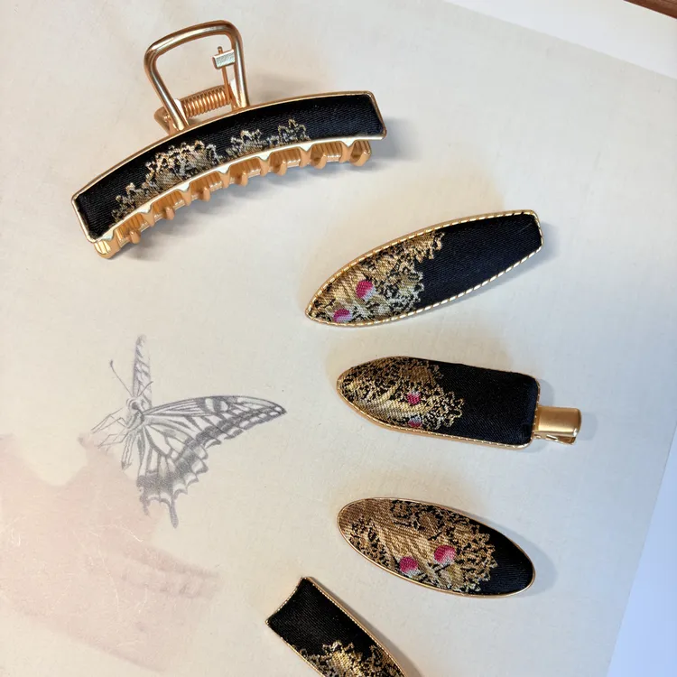 非遗桑蚕丝宋锦发夹