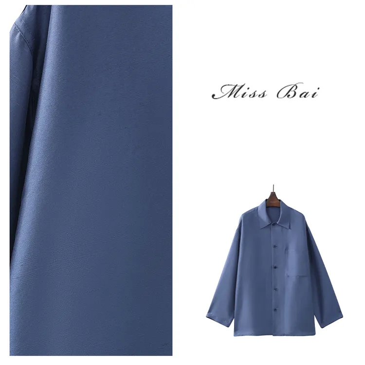 YIWEN-【莫兰蒂】轻奢极简双宫桑蚕丝长袖翻领衬衫CS4399