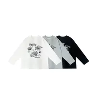 【新品上市】圆领卡通刺绣长袖T恤‘蝴蝶猫’时尚休闲打底上衣TX4606
