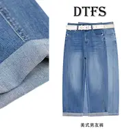 2025夏季新款男友裤高腰显瘦牛仔老爹A88181