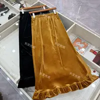 【长安】新中式国风休闲百搭气质丝绒半身裙