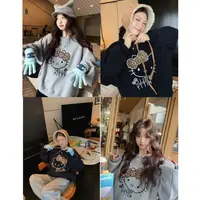 徐秋阳  豹纹kt卫衣 加绒暖和藏肉一绝！t宽松慵懒感卫衣2786-17