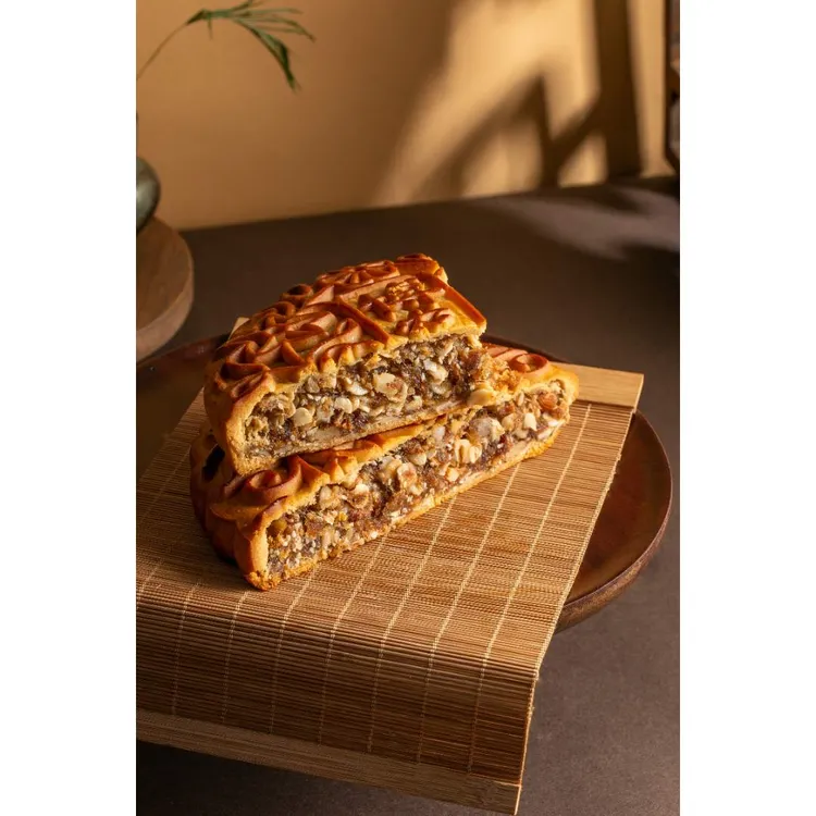 【伍仁1000g】凤梨伍仁火腿月饼真材实料满满内馅广式月饼 礼盒装