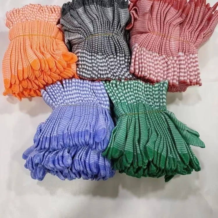 【24双】男女尼龙线防晒干活透气轻薄夏季工作薄款斑马纹手套条纹