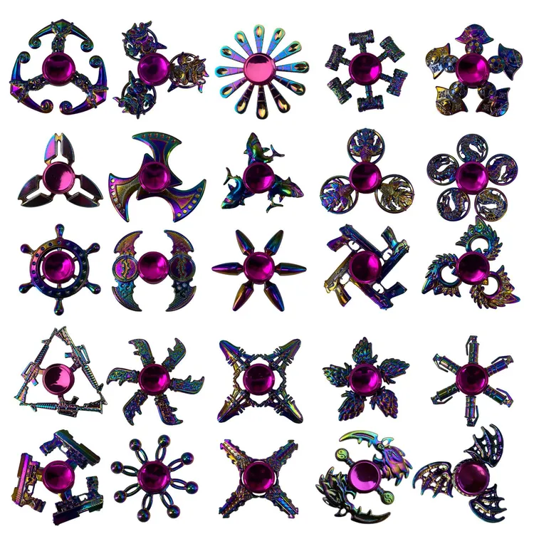 炫彩合金指尖陀螺手指陀螺休闲趣味文玩超市商场转转玩具批发运动