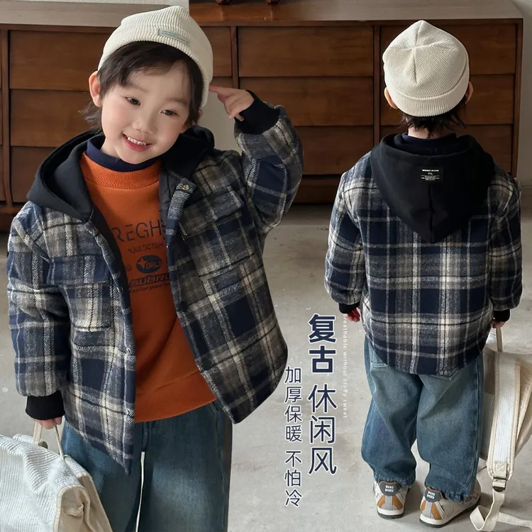 男童加厚外套2025新款秋冬装中大儿童韩版潮 AC25131悠悠童话童装