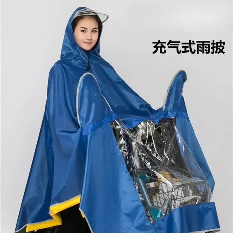 充气式雨衣防雨电动车摩托车新款全身防暴雨电瓶车骑行专用雨披