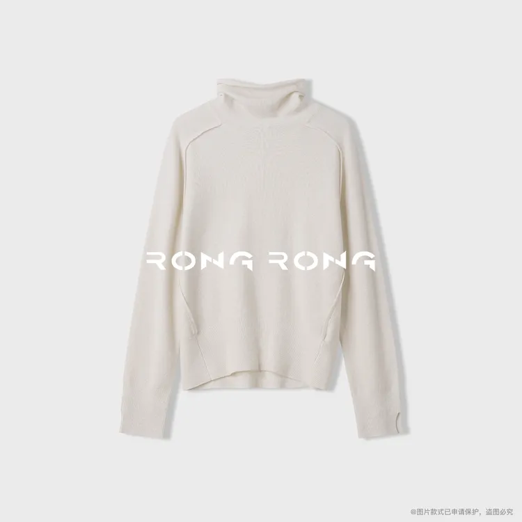 溶溶【云柔触感】RONGRONG绵羊毛山羊绒自发热极简风羊绒衫YJ252581