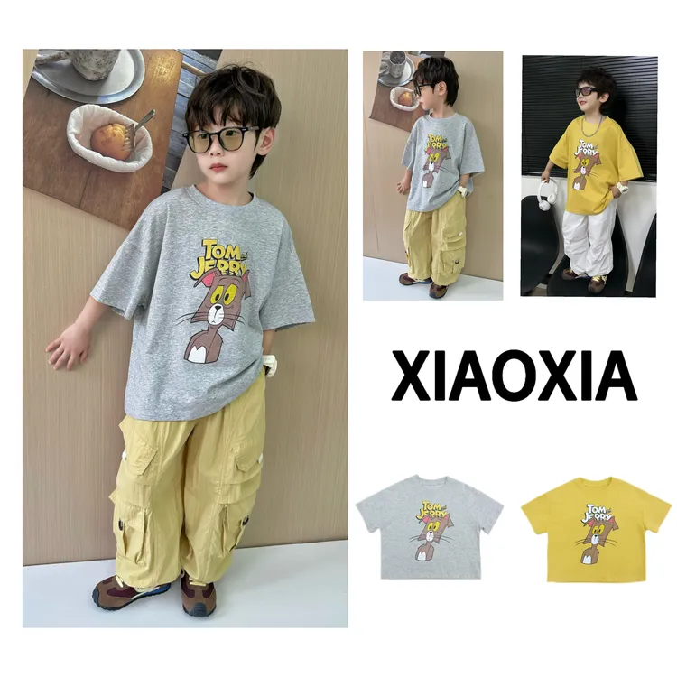 XXJ 2073 韩系【汤姆猫】萌趣俏皮卡通印花短袖T恤