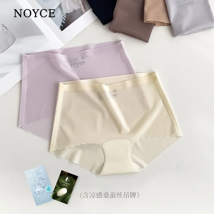 好穿的一款夏天高品质女士抗菌冰丝内裤NOYCE蝉翼一片式超薄裸感