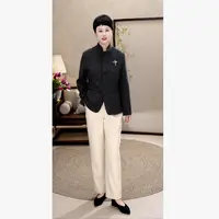 25年秋冬百分百羊毛简约通勤休闲女款高腰小脚裤K98