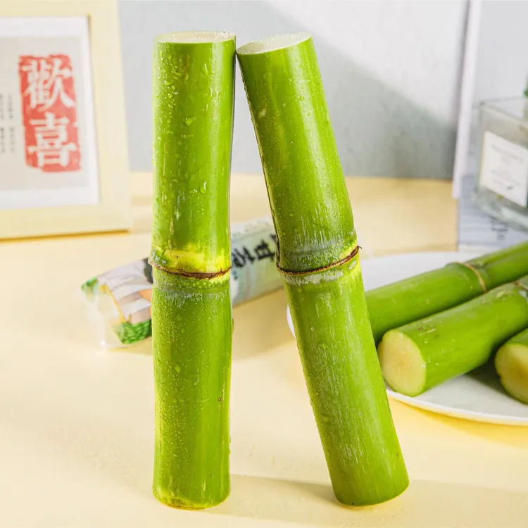 陶山甘蔗一个节头果肉白玉甘蔗5斤青皮甘蔗新鲜绿皮当季水果顺丰