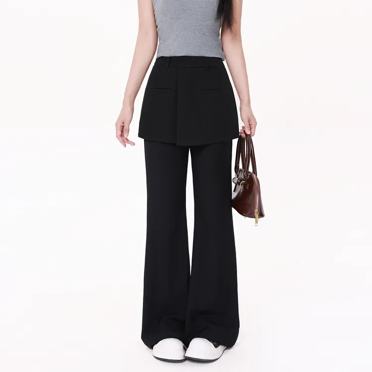 【自由域】蛋妹观与女装胖mm显瘦秋季藏肉显瘦屁帘休闲裤DM32326