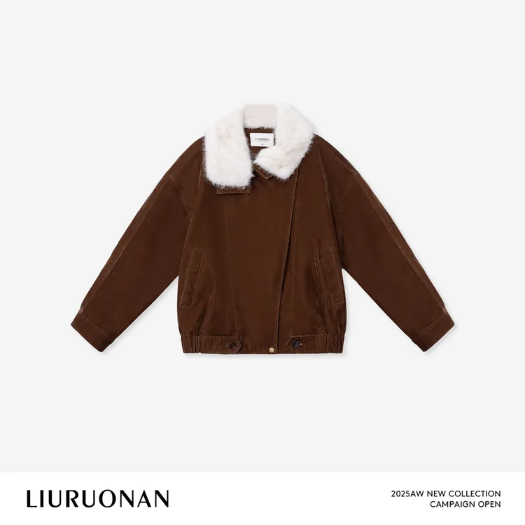 停售 25WIN【蒂莫西夹克】复古毛绒领灯芯绒短外套/毛领可拆卸