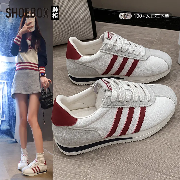 达芙妮旗下爆款阿甘鞋女2025新款秋季百搭时尚休闲鞋厚底运动鞋