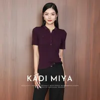 KADIMIYA【克拉拉】法式优雅莱赛尔桑蚕丝针织衫弹力修身百搭上衣T