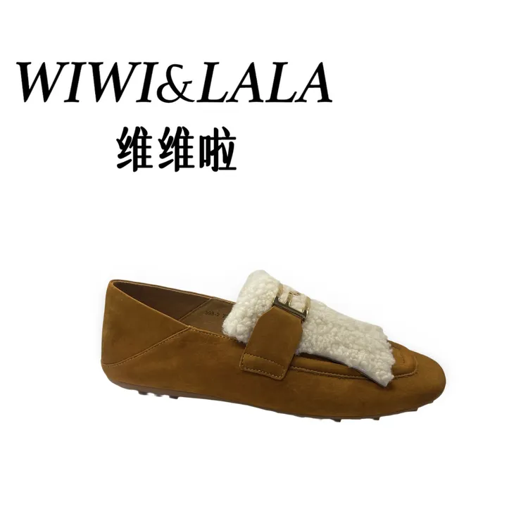 【维维啦】AW25秋款羊毛配牛京流苏瓢鞋 Y 398-2