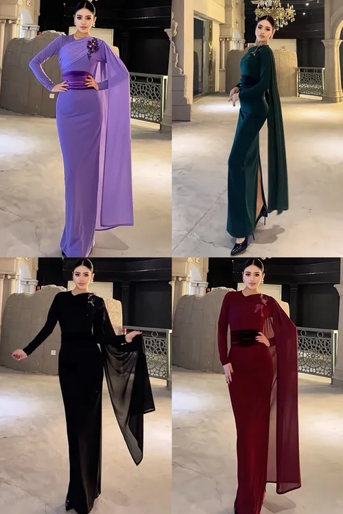 修身长袖连衣裙仙女风大摆长裙显瘦气质网红高腰时尚长款美裙