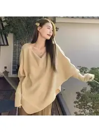 无运险【JIAXUPANG】慵懒风不规则针织上衣