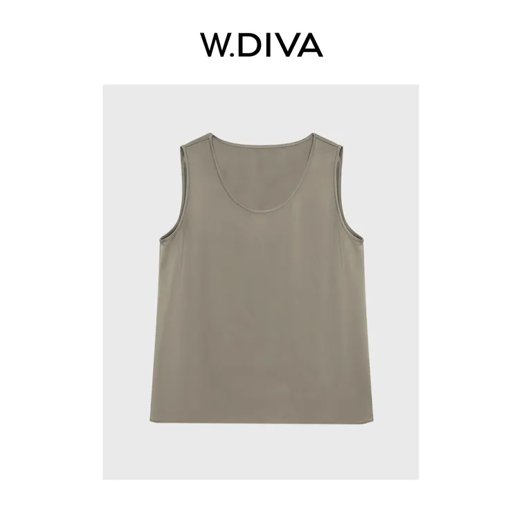 W.Diva【易山】日本进口三醋酸高奢缎面品质优雅背心女52T282020