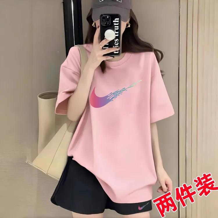 旗舰店正品奥特莱斯休闲纯棉爆款透气运动套装两件装轻奢透气舒适