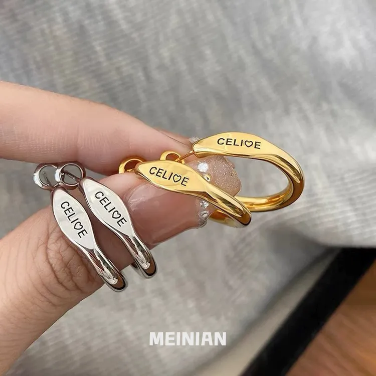 铜合金耳饰 高级感金色气质耳扣ins耳环轻奢女小众百搭感时尚耳钉