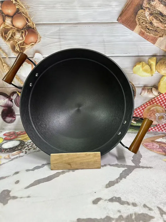 【厂家直销】老式铸铁锅炒菜锅炒锅郏县铁锅不锈钢【炸炒顿煮】炒菜