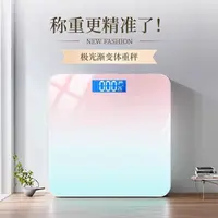 体重秤女生宿舍脂肪秤可爱渐变色系学生上班族可用