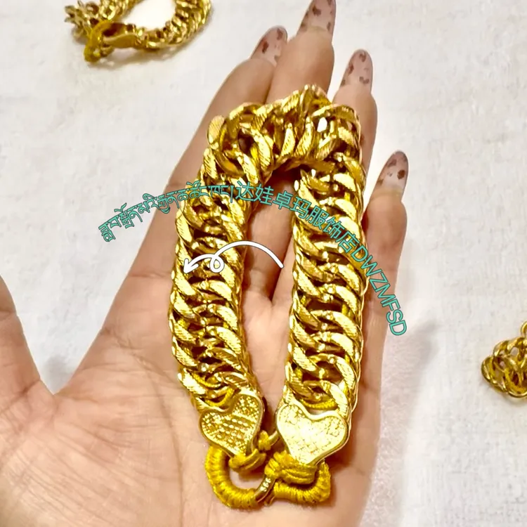 铜合金亚克力手链 铜镀金亚克力不掉色中款男女通用手工