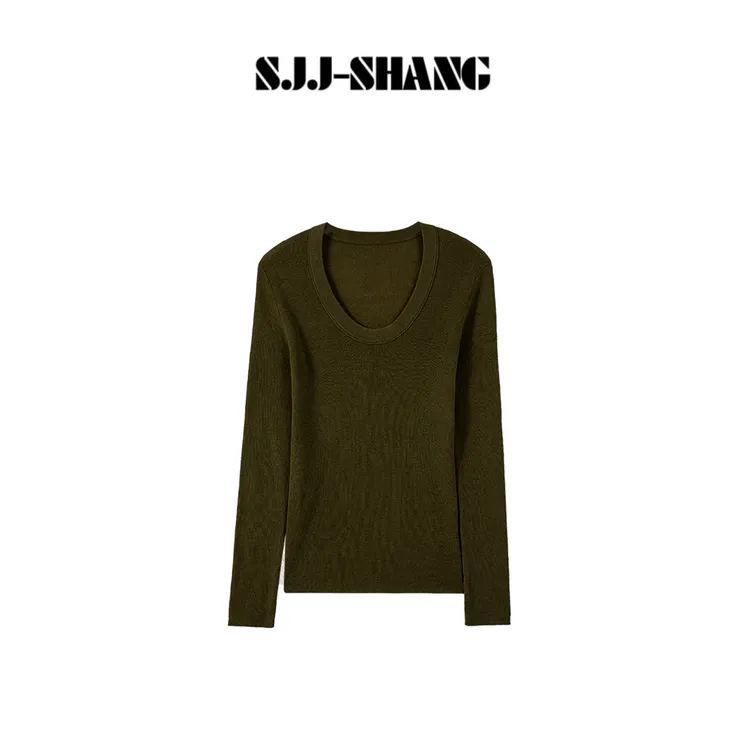 SJJ-SHANG【织语】48支岛精一体100美丽奴羊毛针织毛衣q135724p