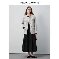VEGACHANG【富家千金】小香风外套女2025新款秋季小个子上衣0330LL