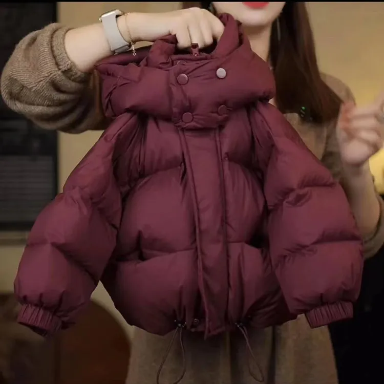 巴拉【商场同款】童装冬季儿童黑金羽丝服连帽面包服女童男童中大童