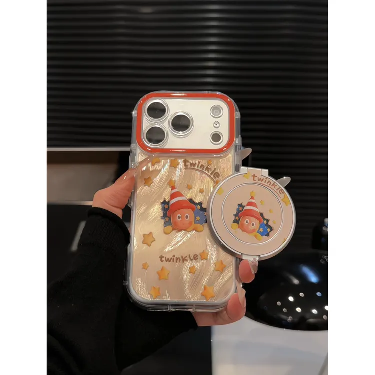 夜空小黄人适用苹果17pro手机壳16pm泡芙华为p70荣耀女oppo小米15