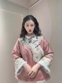 九月  一城风絮   新款汉服新中式手工扣国风夹棉加厚上衣太太服