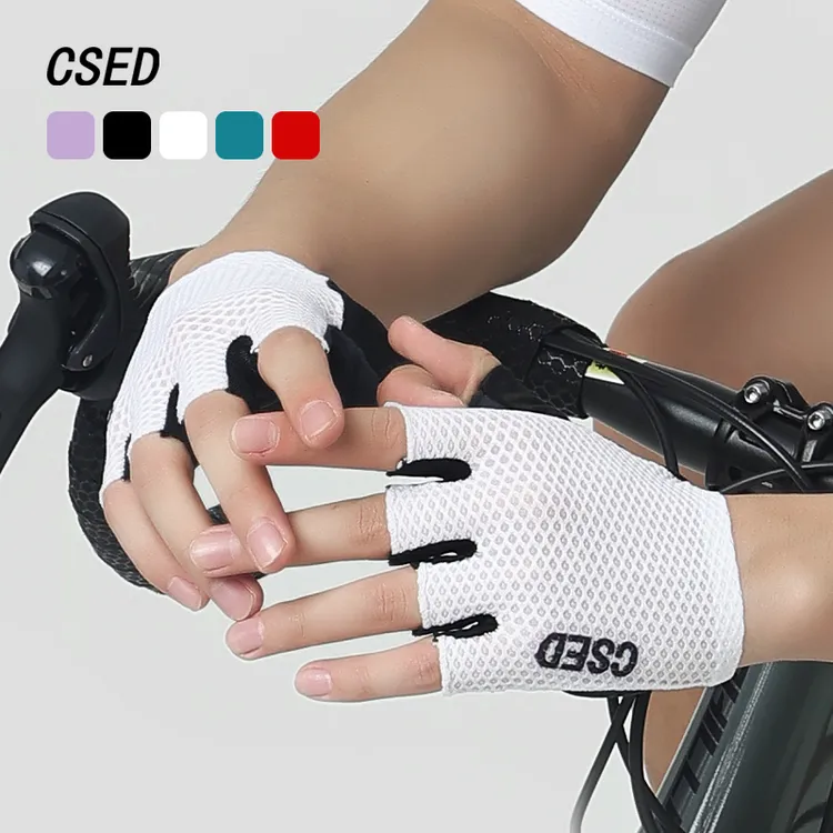CSED骑行一体半指手套户外运动减震防滑透气露指短指春夏男女通用