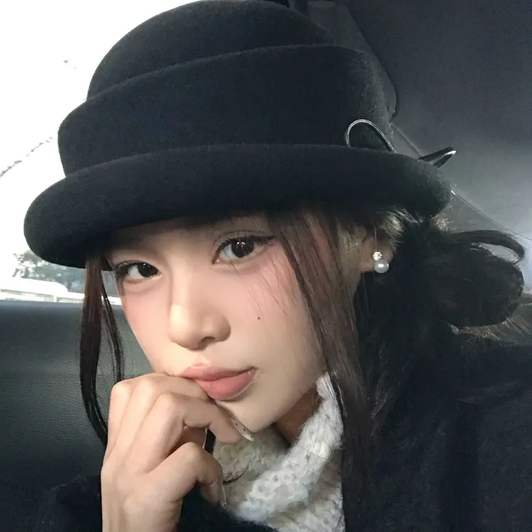 『国风款』帽子女2025新款留洋千金风礼帽赫本风贝雷帽黑色渔夫帽