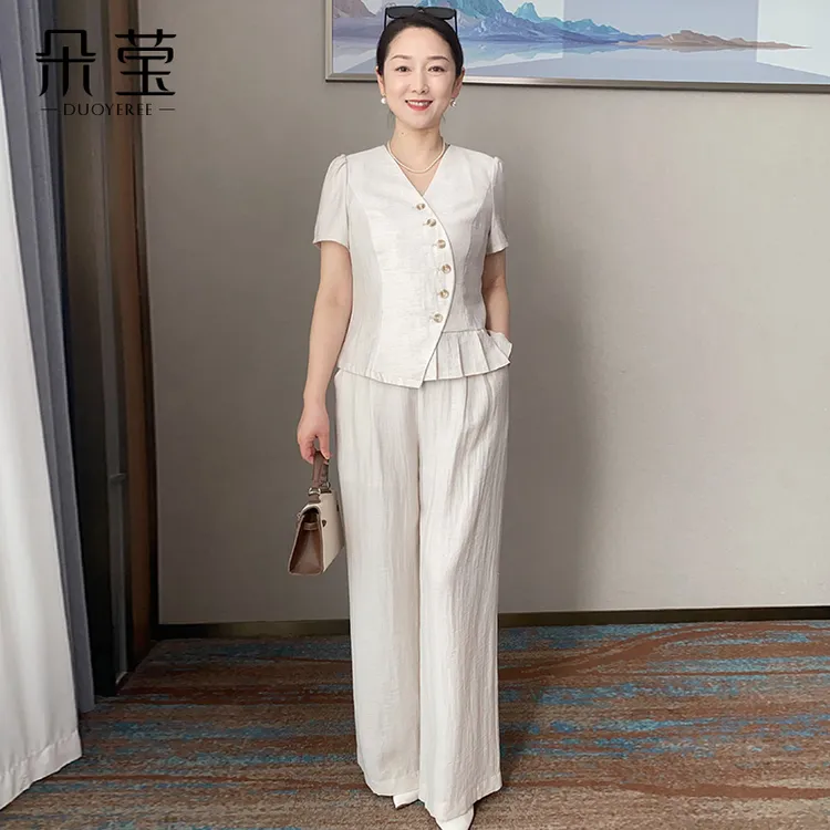 【双11好物】新品推荐妈妈装时尚休闲两件套中年女时尚洋气上衣裤子