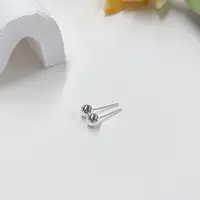 足银耳饰 【小宝珠宝】26 T14171-足银耳钉-4.5mm
