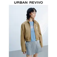 UR2025秋季新款女装流光风趣味贴纸图案立领外套UYV150052