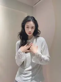 九月  蕾丝打底   新款秋季显瘦气质新中式带蕾丝上衣