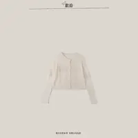 dedicate/温柔感立体绣花针织开衫/气质长袖短款时尚