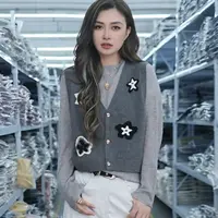 【例畔精选】2024秋冬减龄气质百搭时尚五角星马甲针织开衫A725#