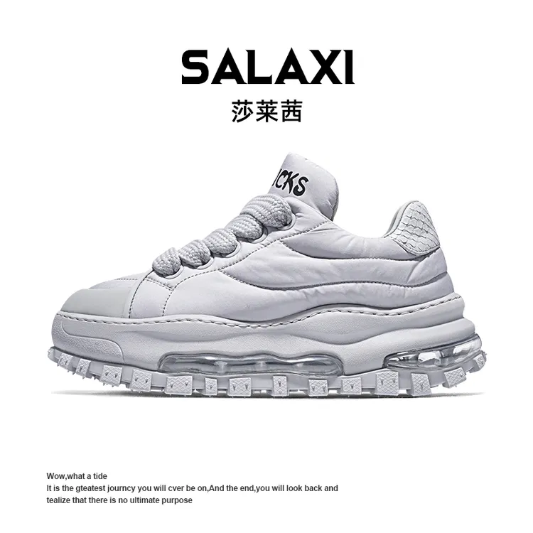 SALAXI/莎莱茜 25秋冬朋克风痞帅高端厚底气垫男女运动鞋S24ZM462