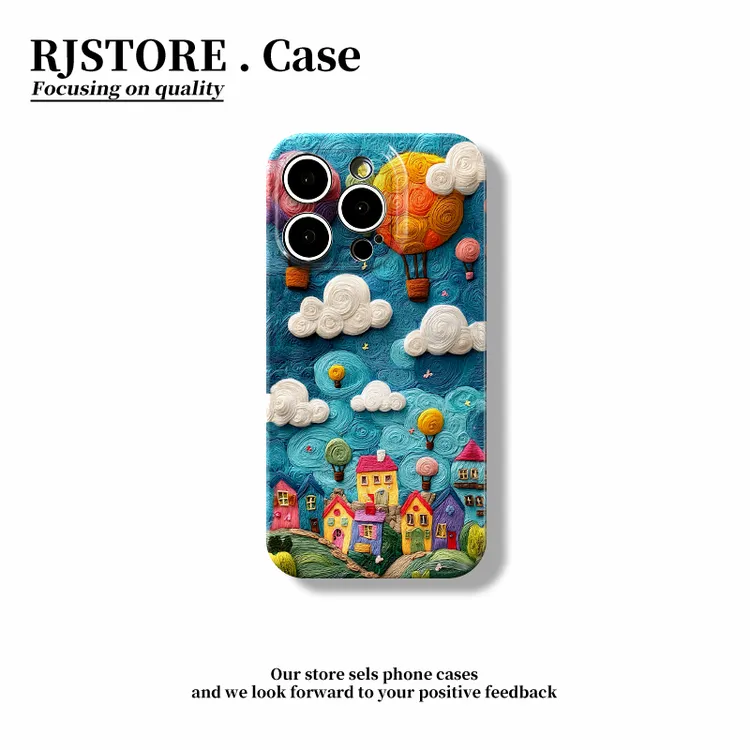 Lucky艺术油画房屋适用iphone1615菲林手机壳华为vivo小米oppo套