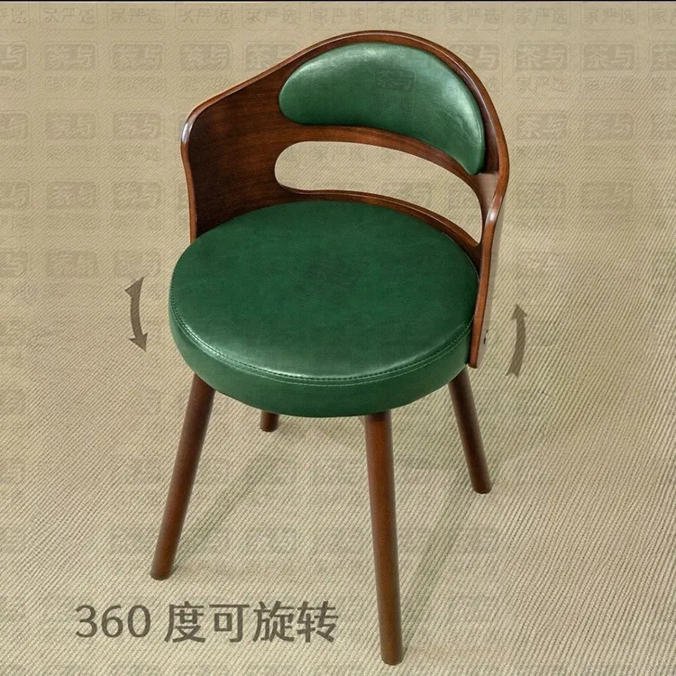 【新款】旋转家用实木桌椅椅子电脑轻奢餐厅餐椅儿童学习学生办公