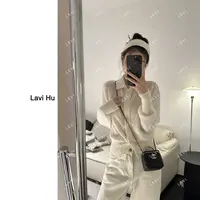 云柔奶霜 条纹薄款针织秋季圆翻领毛针织衫9959