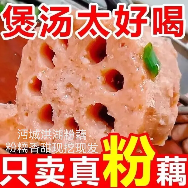 湖北特产 正宗沔城洪湖煲汤莲藕 现挖现发 粉糥香甜 洗干净藕 5斤