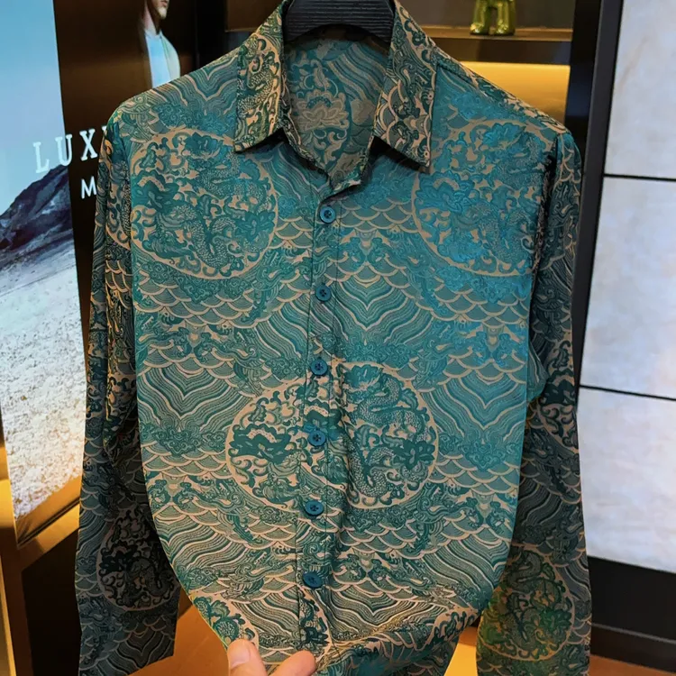 2025秋季专柜同款男款衬衫长袖时尚国风百搭气场强大高级感男装